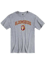 Rally Bloomsburg University Huskies Grey Arch Mascot Short Sleeve T Shirt