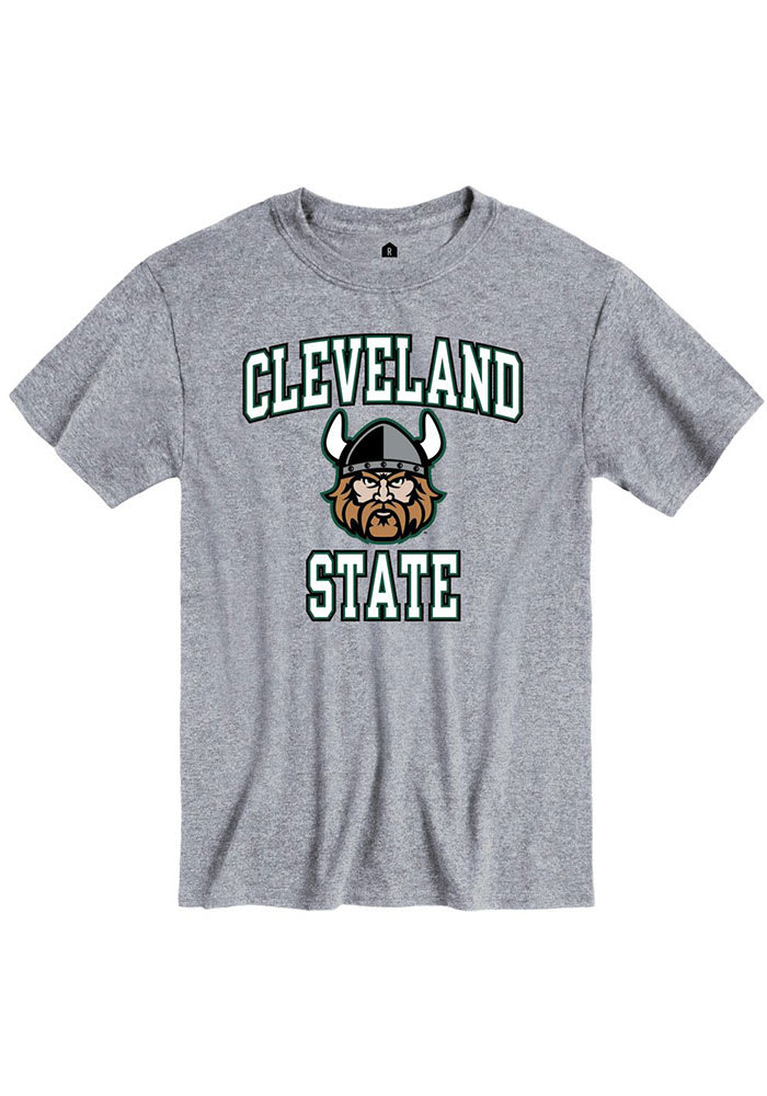 Rally Cleveland State Vikings Grey Number One Short Sleeve T Shirt
