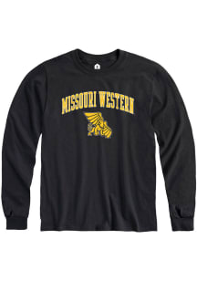 Rally Missouri Western Griffons Black Arch Mascot Long Sleeve T Shirt