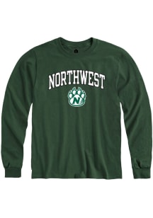 Rally Northwest Missouri State Bearcats Green Arch Mascot Long Sleeve T Shirt