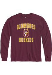 Rally Bloomsburg University Huskies Maroon Number One Long Sleeve T Shirt