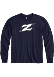 Rally Akron Zips Navy Blue Team Logo Long Sleeve T Shirt