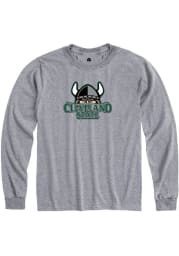 Rally Cleveland State Vikings Grey Team Logo Long Sleeve T Shirt