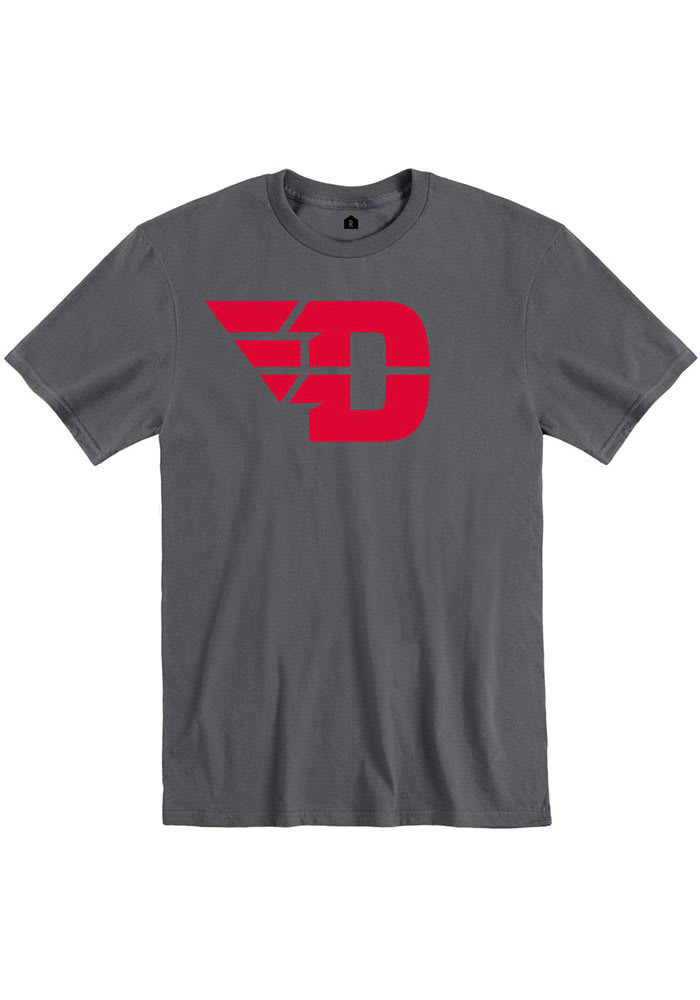Rally Dayton Flyers Charcoal Ringspun Team Logo Short Sleeve T Shirt
