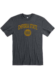 Rally Emporia State Hornets Grey Ringspun Seal Short Sleeve T Shirt