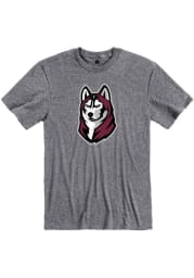 Rally Bloomsburg University Huskies Grey Ringspun Team Logo Short Sleeve T Shirt