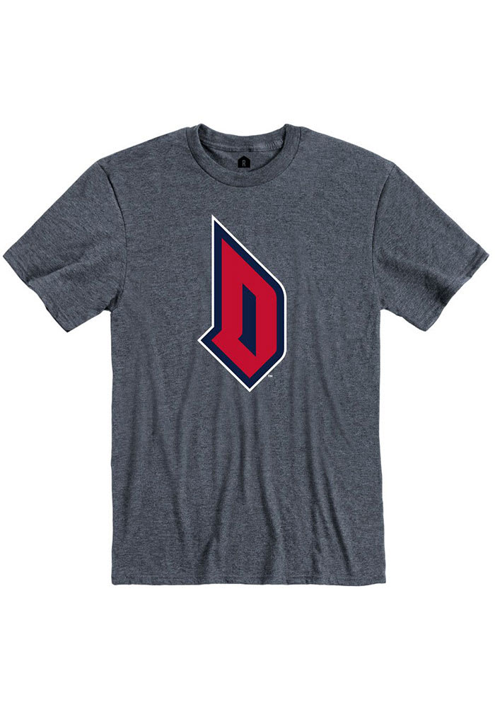 Rally Duquesne Dukes Navy Blue Ringspun Team Logo Short Sleeve T Shirt
