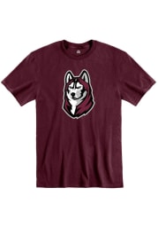 Rally Bloomsburg University Huskies Maroon Ringspun Team Logo Short Sleeve T Shirt