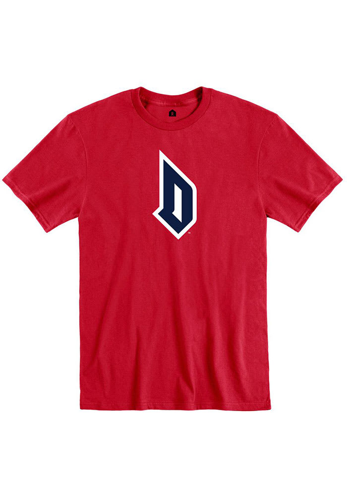Rally Duquesne Dukes Red Ringspun Team Logo Short Sleeve T Shirt