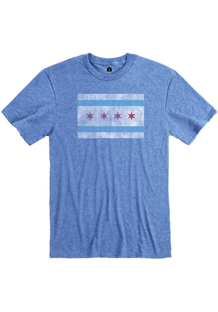 Chicago ROYAL HEATHER City Flag Short Sleeve Fashion T Shirt