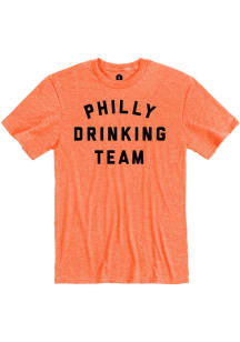 Philadelphia Heather Orange Drinking Team Short Sleeve T-Shirt