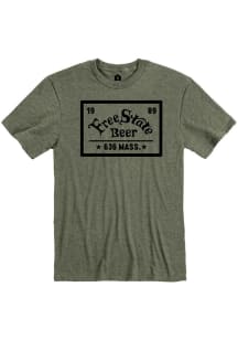 Free State Brewing Co. Heather City Green Logo and Quote Short Sleeve T-Shirt