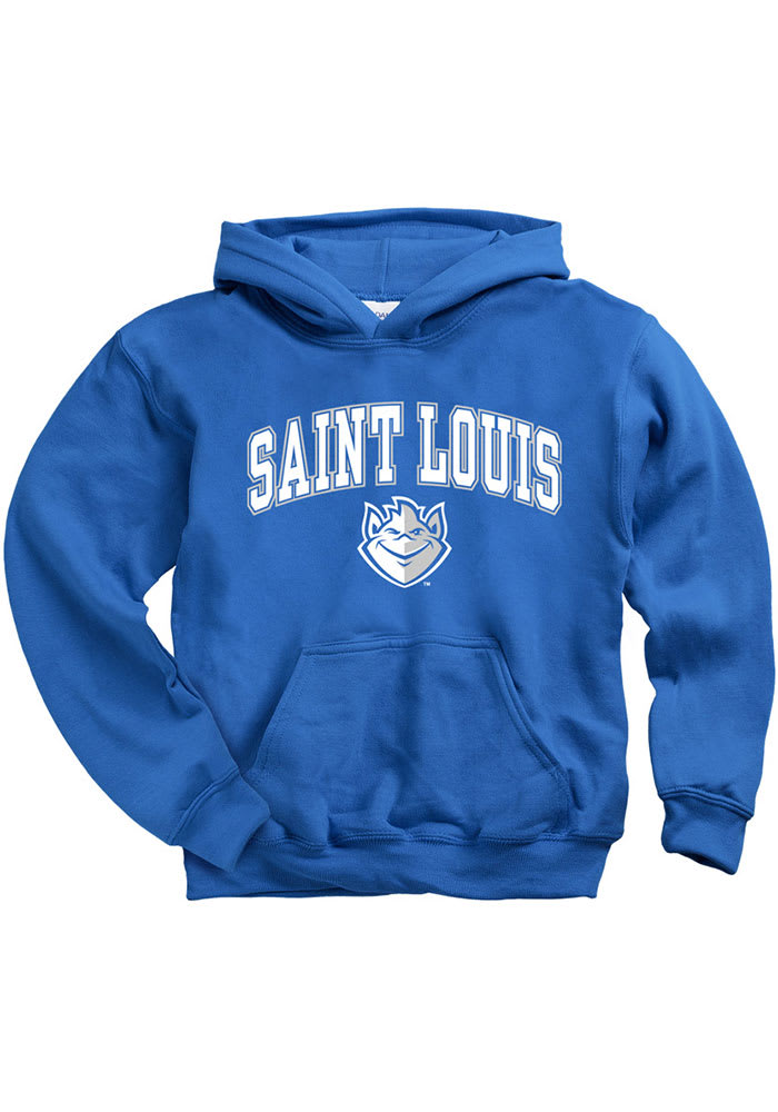 Saint Louis Billikens Youth Blue Arch Mascot Long Sleeve Hoodie