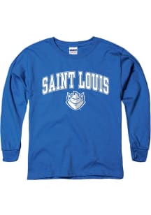 Saint Louis Billikens Youth Blue Arch Mascot Long Sleeve T-Shirt