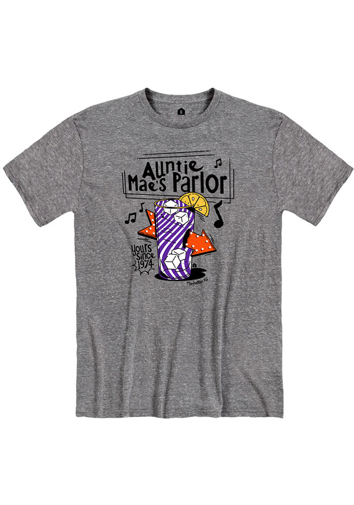 Auntie Mae's Parlor Grey Snow Heather Cocktail Short Sleeve T-Shirt