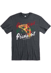 Picasso's Pizzeria Heather Dark Grey Pizza Slice Short Sleeve T-Shirt