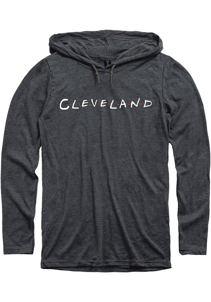 Cleveland Mens Grey Dots Long Sleeve Hoodie