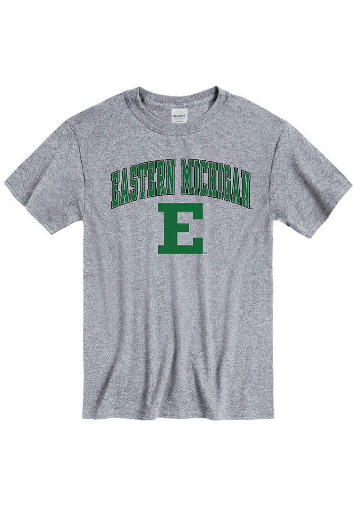 Eastern Michigan Eagles Grey Arch Mascot Short Sleeve T Shirt