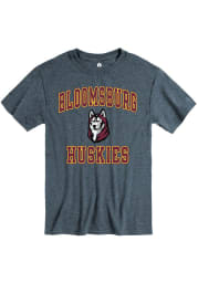Rally Bloomsburg University Huskies Charcoal Number One Distressed Short Sleeve T Shirt