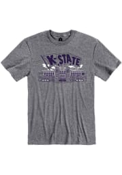 Rally K-State Wildcats Grey Snyder Family Stadium Short Sleeve Fashion T Shirt