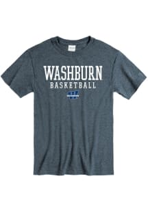 Washburn Ichabods Charcoal Basketball Short Sleeve T Shirt