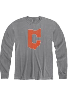 Cleveland Grey C State Long Sleeve T Shirt