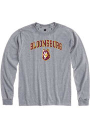 Rally Bloomsburg University Huskies Grey Arch Mascot Long Sleeve T Shirt