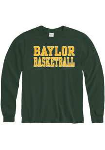 Baylor Bears Green Basketball Long Sleeve T Shirt