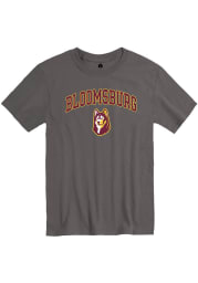 Rally Bloomsburg University Huskies Charcoal Arch Mascot Short Sleeve T Shirt