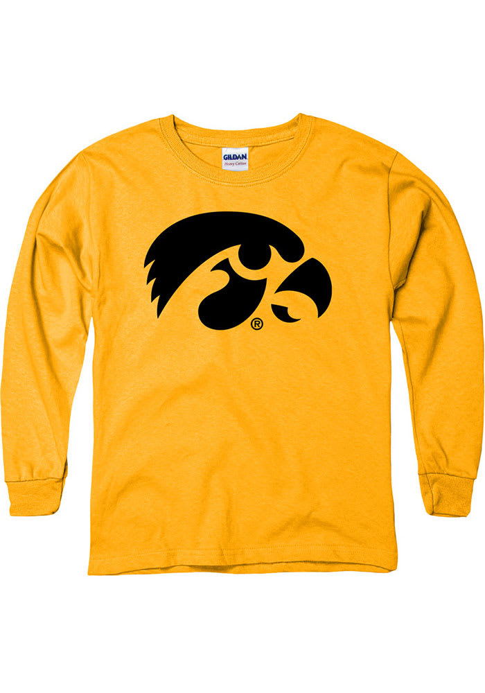 Iowa Hawkeyes Youth Gold Big Logo Long Sleeve T-Shirt