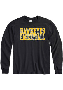 Iowa Hawkeyes Black Basketball Long Sleeve T Shirt