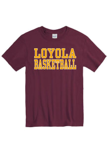 Loyola Ramblers Maroon Basketball Short Sleeve T Shirt