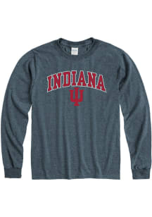 Indiana Hoosiers Charcoal Arch Mascot Long Sleeve T Shirt
