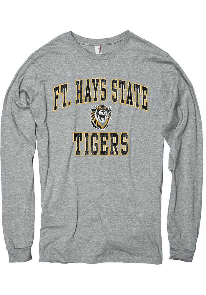 Fort Hays State Tigers Grey Dual Blend Long Sleeve T Shirt
