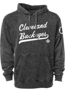 Rally Cleveland Buckeyes Mens Black Club Script Fashion Hood