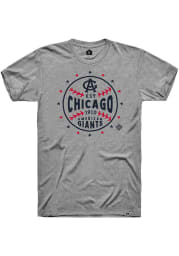 Rally Chicago American Giants Grey Star Ball Short Sleeve Fashion T Shirt