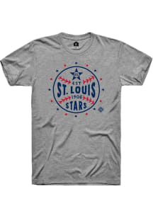 Rally St Louis Stars Grey Star Ball Short Sleeve Fashion T Shirt