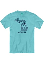 Michigan Light Blue State Elements Short Sleeve T Shirt