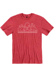 Rally St Louis Red Skyline Short Sleeve Fashion T Shirt