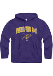 Prairie View A&M Panthers Mens Purple Arch Mascot Long Sleeve Hoodie