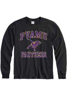 Prairie View A&amp;M Panthers Black Number One Design Long Sleeve T Shirt