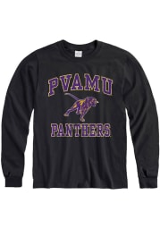 Prairie View A&M Panthers Black Number One Design Long Sleeve T Shirt