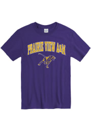 Prairie View A&M Panthers Purple Arch Mascot Short Sleeve T Shirt