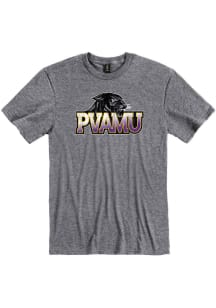 Prairie View A&amp;M Panthers Grey Primary Logo Short Sleeve T Shirt