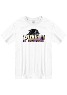 Prairie View A&amp;M Panthers White Primary Logo Short Sleeve T Shirt