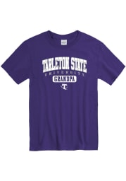 Tarleton State Texans Purple Grandpa Short Sleeve T Shirt
