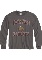 Texas State Bobcats Charcoal Number One Design Long Sleeve T Shirt