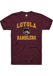 Rally Loyola Ramblers Maroon Number One Design Short Sleeve T Shirt