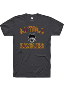 Rally Loyola Ramblers Charcoal Number One Design Short Sleeve T Shirt