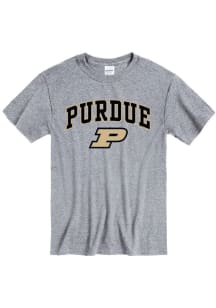 Purdue Boilermakers Grey Arch Mascot Short Sleeve T Shirt